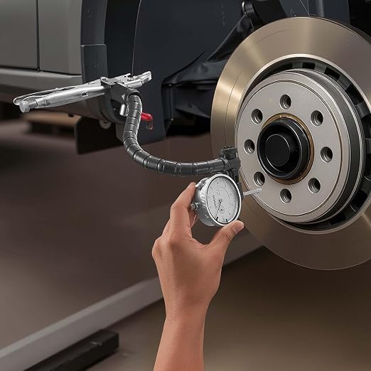 VEVOR Dial Test Indicator with 360-Degree Flexible Arm and 360-Degree Locking Pliers, 0.001 inch Accuracy, 0-1 inch Range, Professional for Machine Set-Up, Narrow Area Measurement, Storage Case