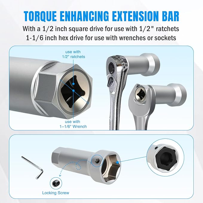 Nilight 10PCS Axle Spindle Thread Set Wheel Stud Rethreading Chaser Repair Tool Kit with Case 8 Metric UNF Dies 1-1/16" Extension Bar M20 M22 M24 13/16" 3/4" UNEF Nuts Automotive Tools for Mechanics