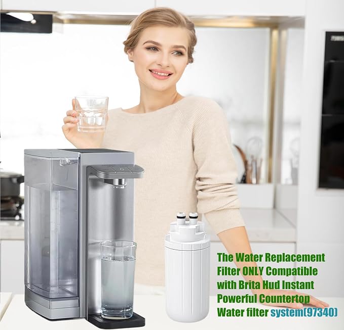 CTO1 Water Filter Replacement, Compatible with Brita Hub Instant Powerful Countertop Water Filter Device, Lasts Six Months or 120 Gallons, Replace Filter Model Number CTO1 (3-Pack)