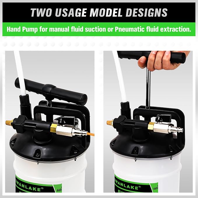 SWANLAKE 7 Liter Pneumatic/Manual Fluid Extractor Pump, Oil Changer Vacuum Fluid Extractor, Oil Change & Fluid-Change Tool