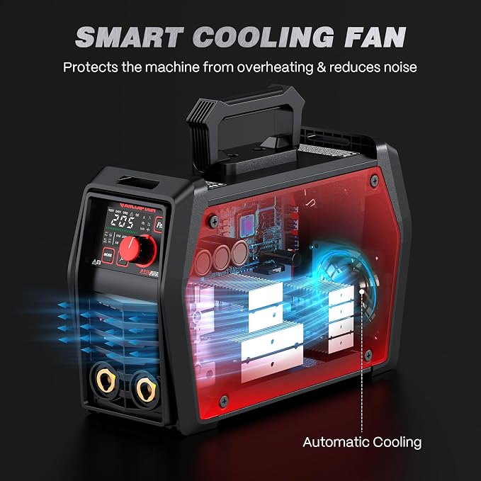 ARCCAPTAIN iControl ARC205P Pro Stick Welder with Pulse, APP Control 3 in 1 ARC/Lift TIG/Pulse Welding Machine with 10 Rods Stick, 120V/240V LED Display, Synergic Control, IGBT Inverter MMA Welder