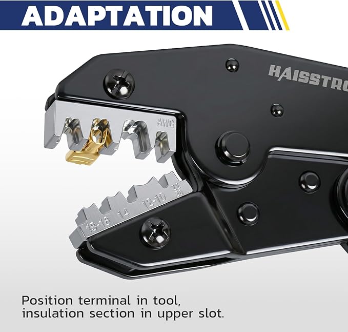 haisstronica Crimping Die for Open Barrel Terminals,22-10 AWG