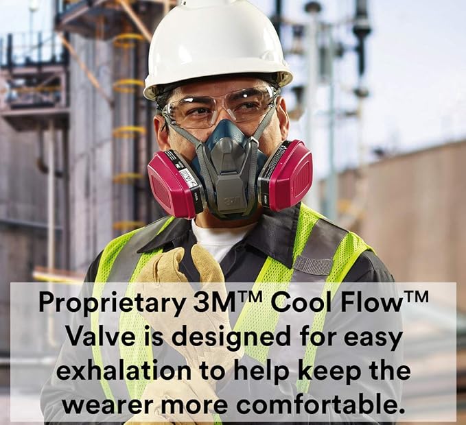 3M Rugged Comfort Quick Latch Half Facepiece Reusable Respirator