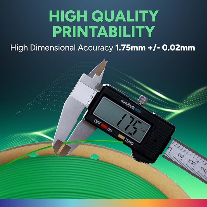 OVERTURE TPU 95A Flexible 3D Printer Filament 1.75mm | High Elasticity & Durability Filament,1kg Spool(2.2lbs),Fit Most FDM Printer(TPU Green)