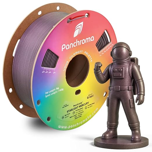Polymaker Panchroma Starlight PLA Filament 1.75mm for 3D Printing, Nebula | Neatly Wound, Starry Sky PLA 1kg, Easy Print & Smooth Feeding, Compatible with Bambu Lab & Most 3D Printers