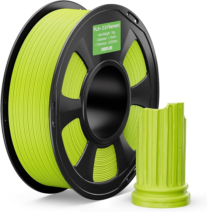 PLA+ 2.0 Filament 1.75mm, Stronger Toughness 3D Printer Filament, Green 1KG, Upgrade PLA Plus 3D Printer Filament, High Speed PLA+ Filament for Most FDM 3D Drucker