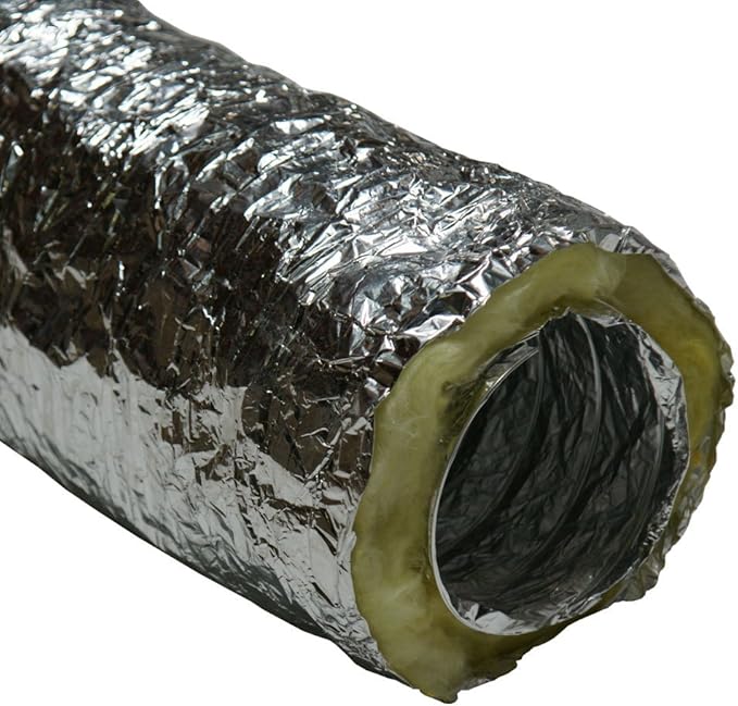 Rubber-Cal "HVAC Insulated-Flex" Ducting Ventilation Duct Hose, 4-Inch by 25-Feet