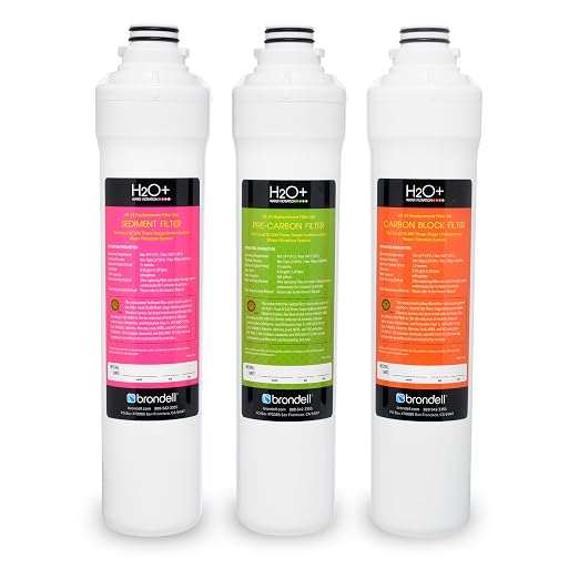 Brondell H2O+ Coral UC300 Three-Stage Undercounter Water Filtration System (UF-35 Replacement Filters)