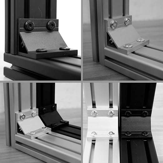 4080 Corner Bracket Connector Set for 4080 8080 Aluminum Extrusion Accessories 8Set(Silver JY)