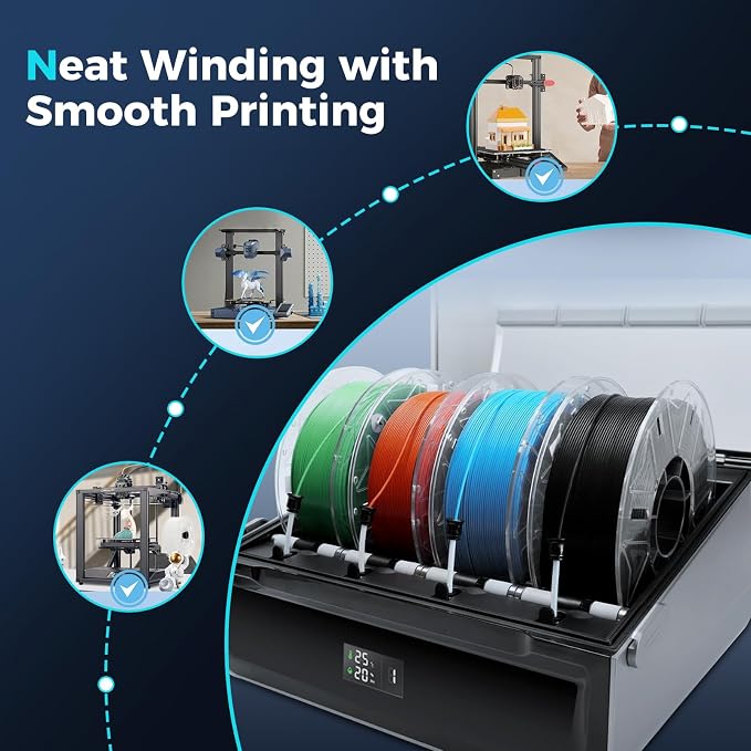 Creality Hyper PLA Filament RFID 3D Printer Filament:High Speed 30-600mm/s,1kg(2.2lbs) Spool Support CFS 1.75 mm, Fits for Most 3D Printers and K2 Plus Combo,Grey PLA