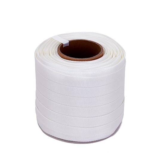 Heavy Duty Pallet Banding Woven Cord Strapping Roll - 3/4" x 330' (100m), 2500lbs Break Strength - 1 Roll