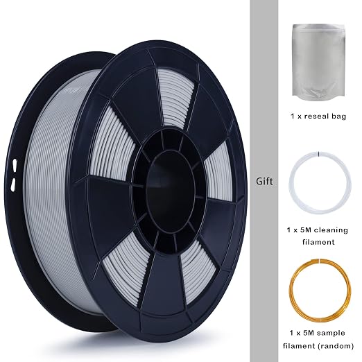 ZIRO PLA Filament 1.75mm, Pure Color 3D Printer Filament, PLA PRO Basic Color Series, 1.75MM 1KG Spool, Fit Most FDM Printers, Gray