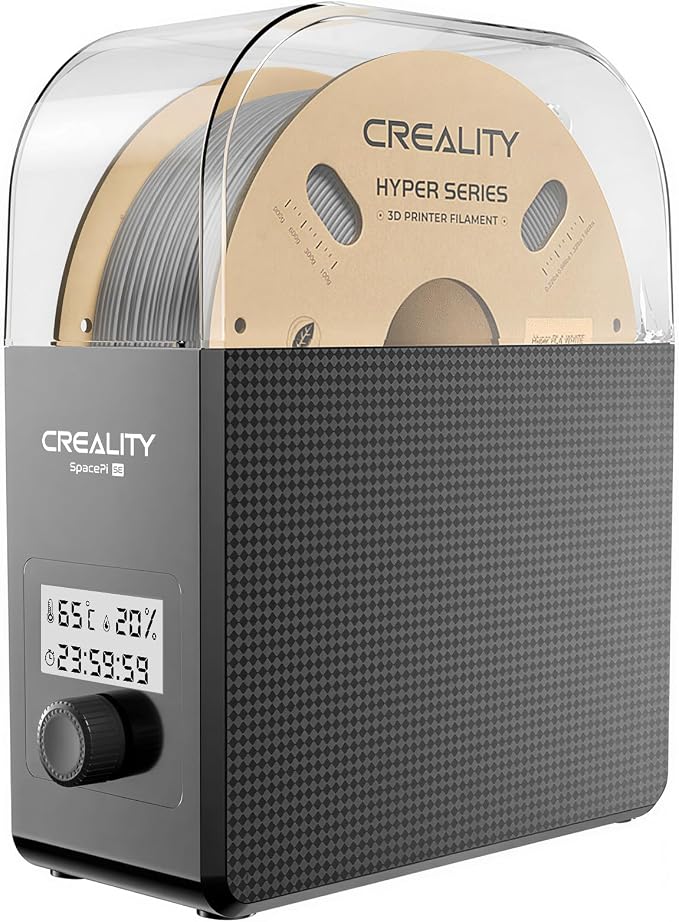 Creality Filament Dryer Box Pro 2026, SpacePi SE Upgraded 65° PTC Heating with Fan, Dust & Moisture-Proof Storage, 3D Printer Filament Spool Holder, Dehydrator for 1.75mm/2.85mm PLA PETG ABS TPU