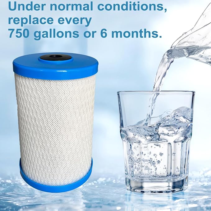 4000 Coconut Shell Activated Carbon Water Filter Replacement Compatible with Frescapure 4000, 4500, 5000, 6000 Water Filter Systems 750 Gallon Capacity 0.5 Micron