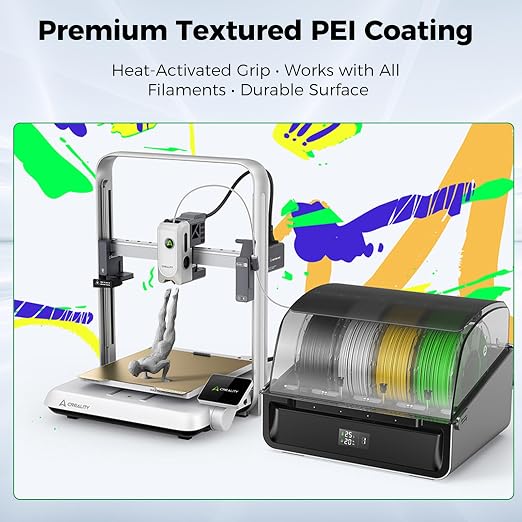 Creality Ender 3 V4 Build Plate 225x250mm Textured PEI Coating Spring Steel Magnetic Ender 3 V4 Bed Plate 3D Printer Build Plate for Creality Ender 3 V4