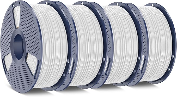 SUNLU ABS Filament 1.75mm,4 White,4kg | 3D Printer Filament,Highly Resistant Durable,Heat Resistance,Excellent Toughness,For 99% FDM 3D Printers.
