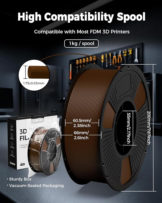 UJOY3D 10kg Elite PLA+ 3D Printer Filament Bundle, 10 Color Pack 3D Printing Filament 1.75mm, 1kg Spool 10 Pack, Black+Jade White+Cream White+Grey+Red+Cobalt Blue+Green+Orange+Yellow+Beige Skin