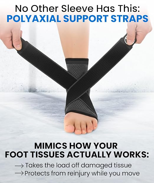 Koprez Plantar Fasciitis Sleeve - Plantar Fasciitis Relief, Plantar Fasciitis Socks, Ankle Compression Sleeve, Ankle Support for Women, Plantar Fasciitis Brace, Ankle Sleeve, Ankle Support Men