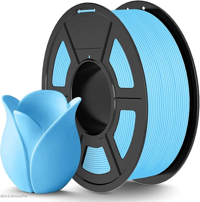 TECBEARS Sky Blue Matte PLA Filament for High Speed 50-600mm/s Printing | 1KG PLA, Smooth Extrusion, Tangle Free, Vacuum Sealed, 1.75MM Filament ±0.02mm Accuracy Compatible with Most FDM Printers