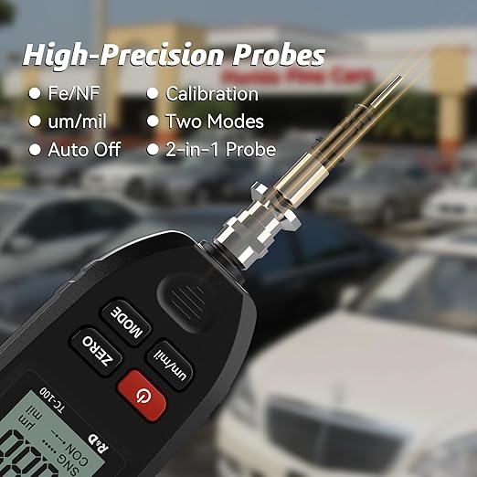 Car Coating Thickness Meter Paint Mil Gauge | For Used Car Buyers, Check Original Coating, Auto Paint Meter