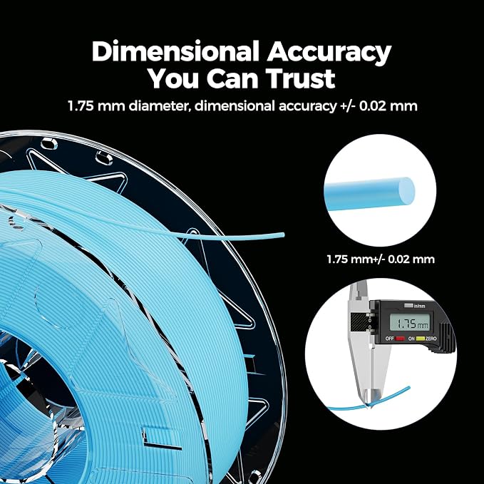 Creality Hyper Luminous PLA RFID Filament 1.75mm 1KG, Glow in the Dark Filament for 3D Printers, Bright Long-Lasting Glow, High-Speed Printing 30–600mm/s, Ideal for Creative Projects (Blue)