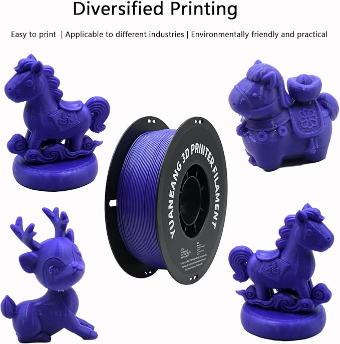 PETG 3D Printer Filament, Dimensional Accuracy +/- 0.03 mm, 1 kg Spool(2.2lbs), 1.75 mm, Purple