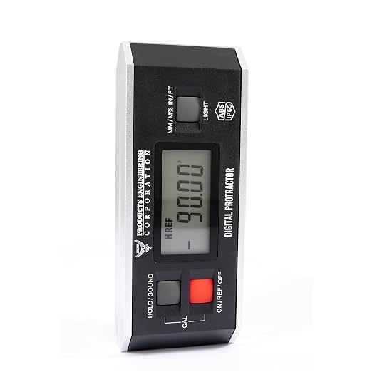 Digital Inclinometer, 360° Protractor Angle Finder Level | Magnetic V-Groove Base Protractor with Large Backlit LCD Display, High-Precision Meter Tool for Machining, Woodworking