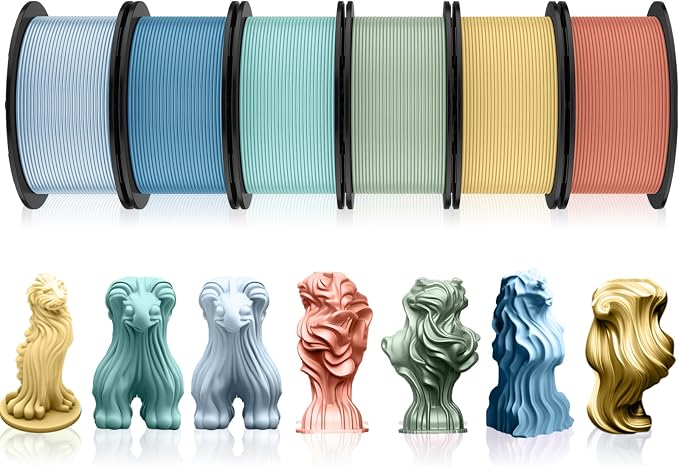 Pangda 3D Printer Filament Pla Bundle 1.75mm Multicolor, ±0.02mm Dimensional Accuracy, 3D Printing Filament for DIY Projects, Holiday Crafts(1.5 kg,Dark Color)