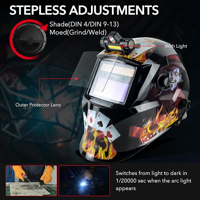 TRQWH Portable Welder Machine 110V ARC Handheld Welder & Auto Darkening Welding Helmet