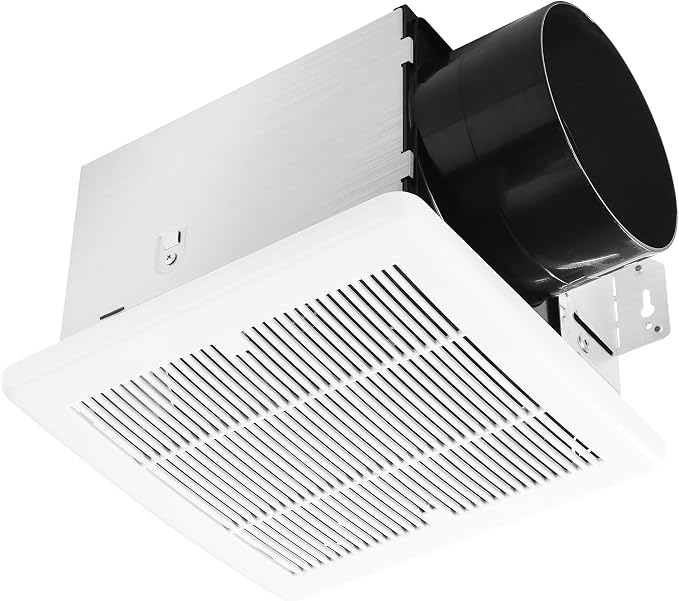 Tech Drive Bathroom Exhaust Fan,130CFM,0.8Sone,6 Inch Duct | No Attic Access Needed,Very Quiet Ventilation Fan, Easy to Install Ceiling Mounted, White,ETL Certified