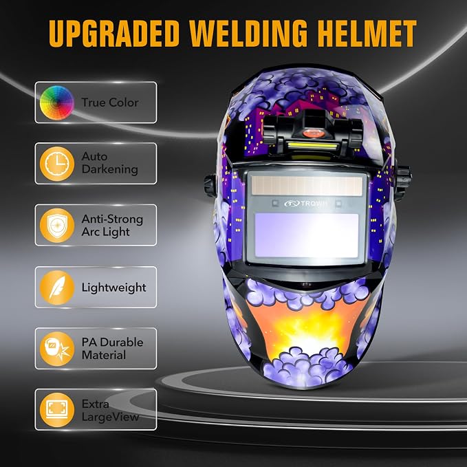 TRQWH Auto Darkening Welding Helmets for Men with Light Welding Hood & Welding Tools Backpack for Men Extreme Gear Pack