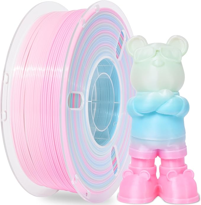 RAMBERY PLA Rainbow 3D Printer Filament Fast Color Change, PLA Filament Vacuum Packaging, 1.75mm 1kg(2.2lb), PLA Rainbow Apple Color