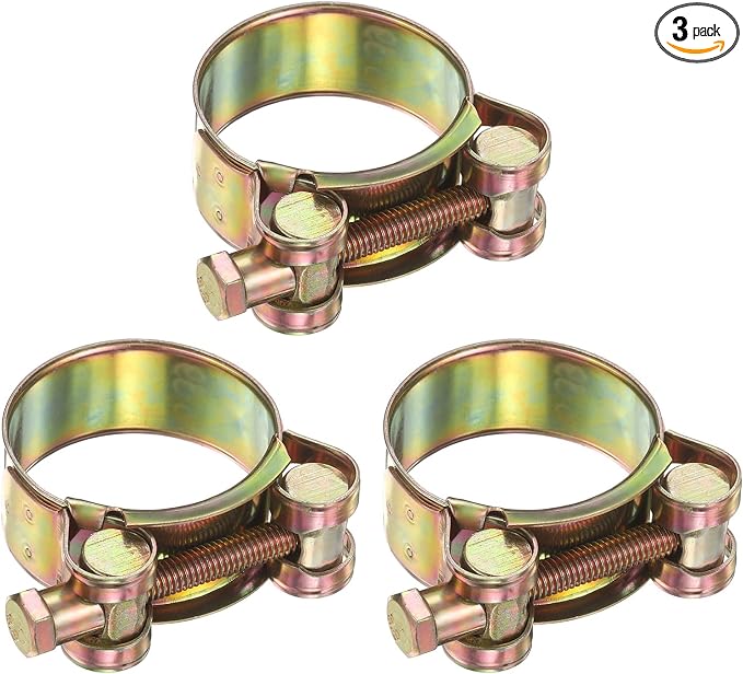 HARFINGTON 3pcs T-Bolt Hose Clamp 175-187mm (6.89-7.36") Galvanized Carbon Steel Adjustable Intake Radiator Pipe Clamps for Automotive Plumbing Industrial Pipes