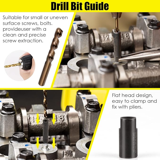 Topec 55-Piece Screw Extractor & Broken Bolt Extractors, Multi-Spline Extractors, and Drill Bits for Removing Damaged, Frozen, Rusted, Rounded-Off Bolts & Screws
