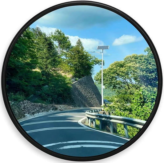 24" Unbreakable Convex Traffic Mirror – Vision up to 35FT, Lightweight PC, Ideal for Driveways, Garages, Warehouses, and more Indoor/Outdoor Use