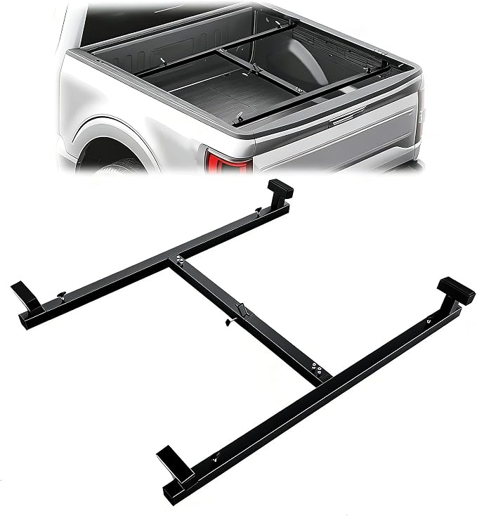 Adjustable Universal Truck Bed Lifter Box Lift for Lift Pickup Beds Powder Coated Heavy Duty Steel Lift for Pickups Trucks, 800 LBS Capacity, Black