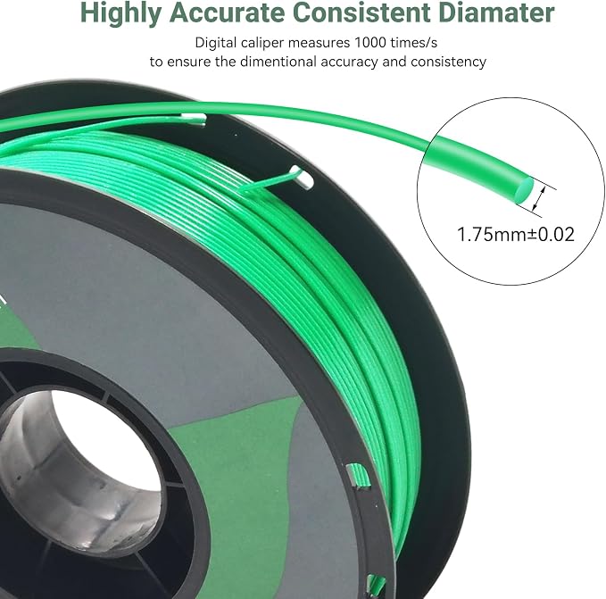 PETG 3D Printer Filament Bundle, 10Rolls,Dimensional Accuracy +/- 0.03 mm, 1kg Spool(2.2lbs), 1.75 mm Fit for Most 3D Printers,Black+White+Grey+Red+Green+Blue+Purple+Skin+Silver+Yellow