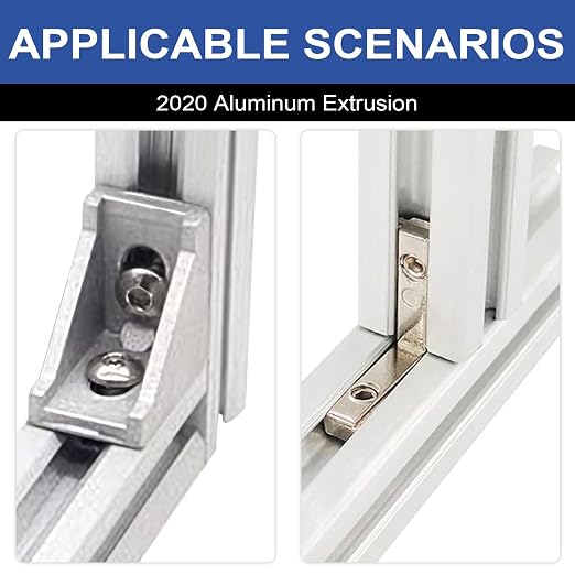 4Pack 2020 Aluminum Extrusion V-Slot 1220mm 48 inch Silver Extruded Aluminum Profile 20x20 V-Slotted Framing European Standard Anodized Linear Rail for 3D Printer Accessories Parts