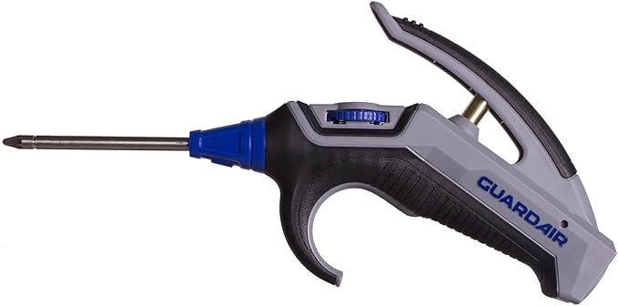 Guardair GA44 PalmJet Safety Air Gun, Comfort Trigger, 4-Inch Straight Extension, Star Tip Nozzle, Hanging Hook, OSHA Compliant (GA4404S)
