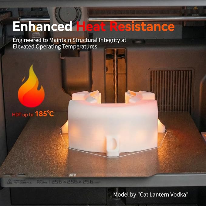 Siraya Tech Fibreheart PPA-GF 3D Printer Filament, 15% Glass Fiber Reinforced High Temperature Nylon, Extreme Strength & High-Temp Resistance (185°C+), Low Moisture for Accurate Prints (1kg, White)