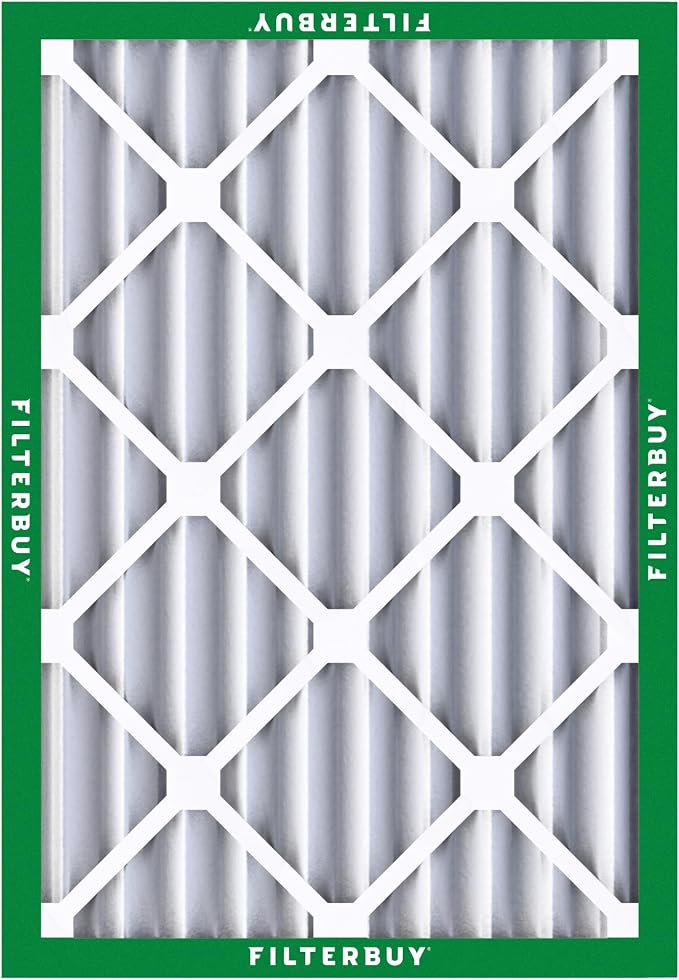 Filterbuy 18x24x4 Air Filter MERV 8 Essential Dust & Allergy Defense (12-Pack), Electrostatic Pleated HVAC AC Furnace Filters Replacement, Made in USA (Actual Size: 17.50 x 23.38 x 3.63)