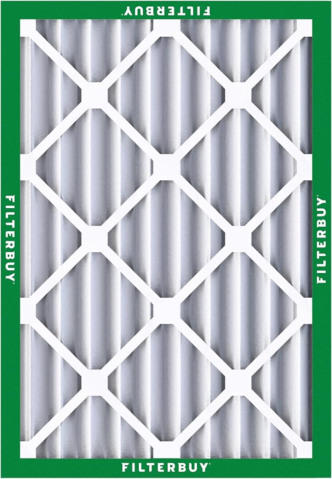 Filterbuy 18x20x4 Air Filter MERV 8 Essential Dust & Allergy Defense (2-Pack), Electrostatic Pleated HVAC AC Furnace Filters Replacement, Made in USA (Actual Size: 17.50 x 19.50 x 3.63)