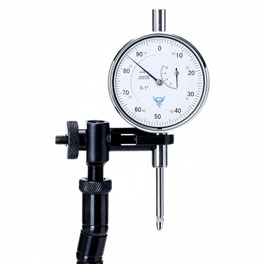 PEC Tools Flexible Arm Magnetic Base, 176lb/80kg Holding Force, Fits 3/8" Stems & Dovetail, Adjustable Stand for Dial Indicators, Test Indicators, Bore Gauges, and Machinist Tools