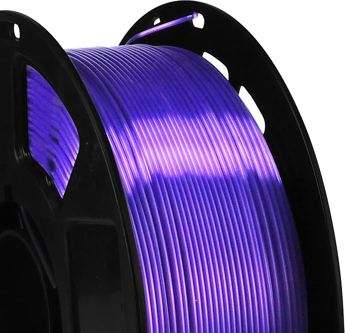 Silk Purple PLA Filament, 1kg 2.2lbs 1.75mm 3D Printing Material, Widely Support for FDM 3D Printer, Pack with Extra Filament Sample by BBLIFE