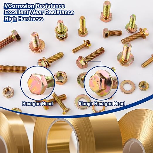 791pcs Nuts and Bolts Assortment Kit - Heavy Duty Grade 8.8 Metric M6 M8 M10 Bolt Set with Assorted Nuts and Washers, Yellow Zinc Plated, Length from 12-40mm