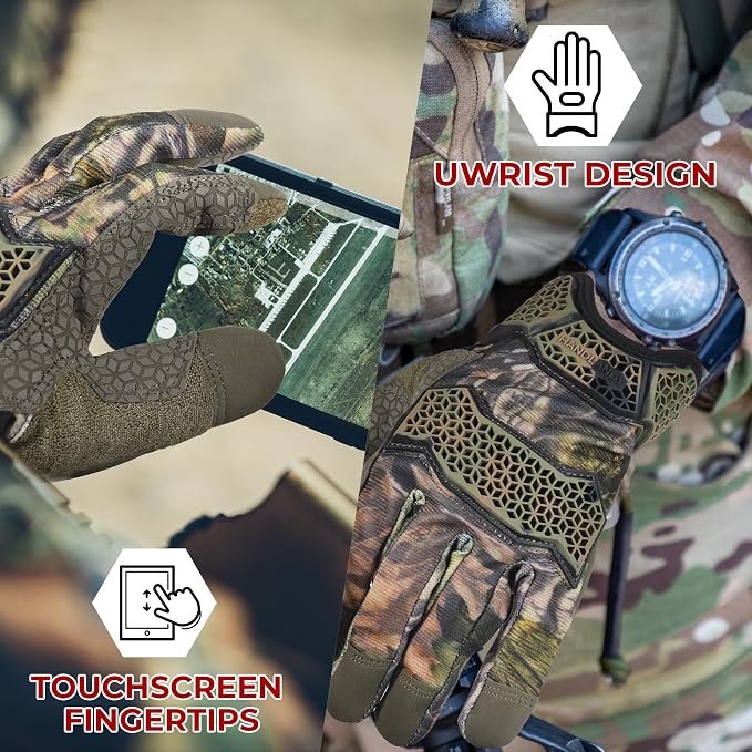 HANDLANDY Work Gloves for Men & Women, Utility Mechanic Working Gloves Touch Screen, Flexible Gardening Gloves for Yard