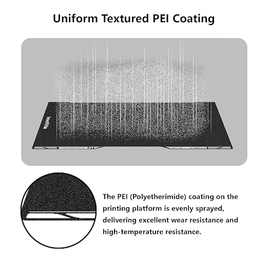 H2D PEI Build Plate, 3D Printer Double Sided Black Textured PEI Platform with Identification Code for Bambu Lab H2D/H2S 355x346mm