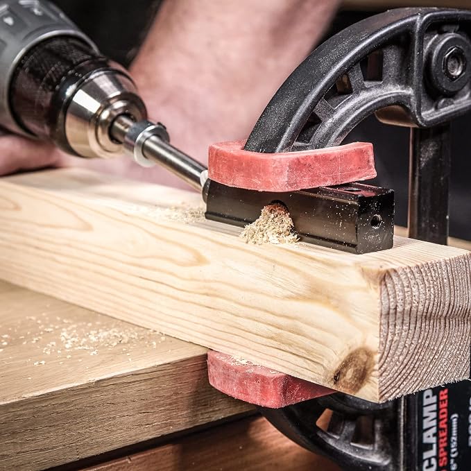 Trend Mini Twin Pocket Hole Jig with HSS Drill Bit & Depth Setting Collar, Square Drive Bit & Pocket Hole Screws Selection, PH/JIG/M