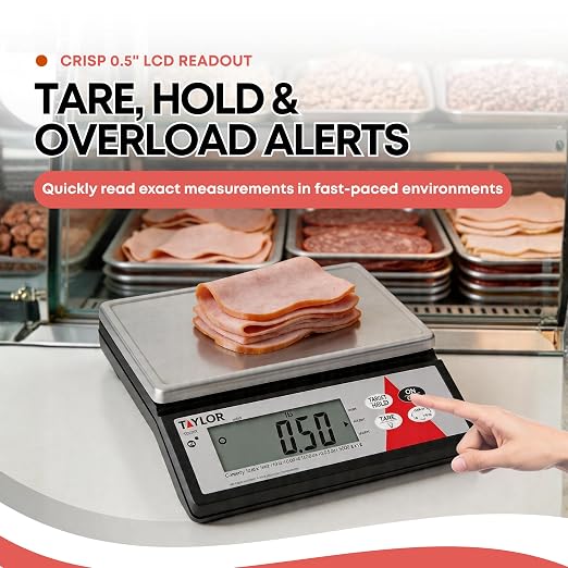 Taylor Precision TE10R Digital 10 Lb. Portion Scale with S/S Platform