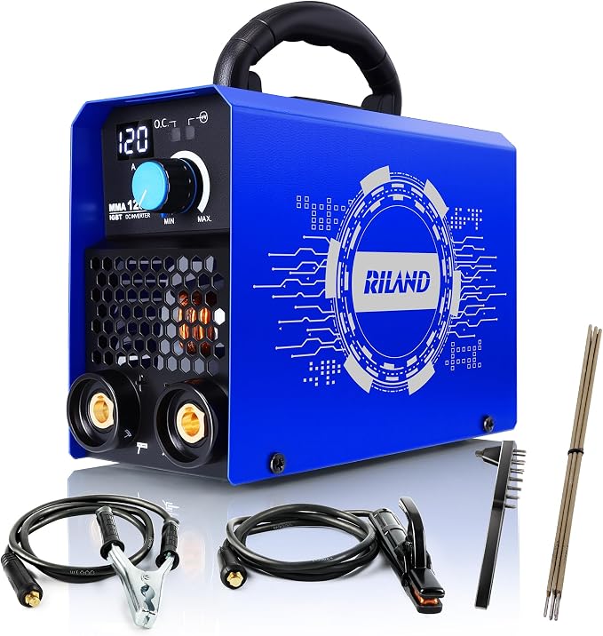 RILAND Stick Welder, 110V Portable ARC Welding Machine – 4.4lb Lightweight, Hot Start, Anti-Stick & Overload Protection for Home DIY, Metal Repair, Workshop Use